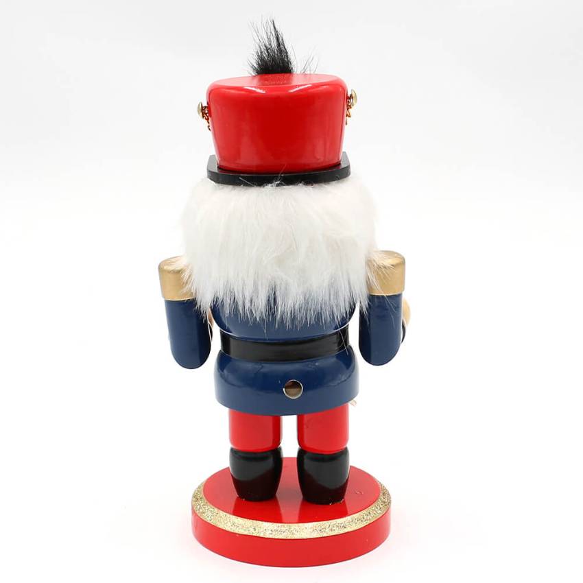„Räucherfigur Nussknacker mit Trommel – klassische Weihnachtsdeko aus Holz, 20,5 cm hoch.“