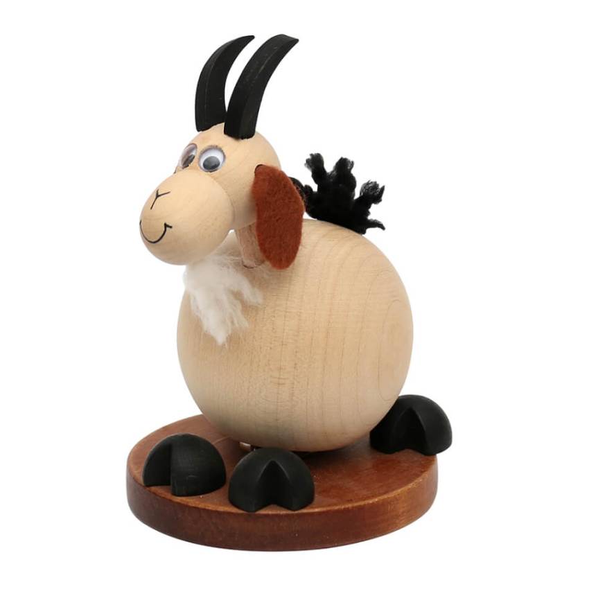 räucherfigur ziege beige