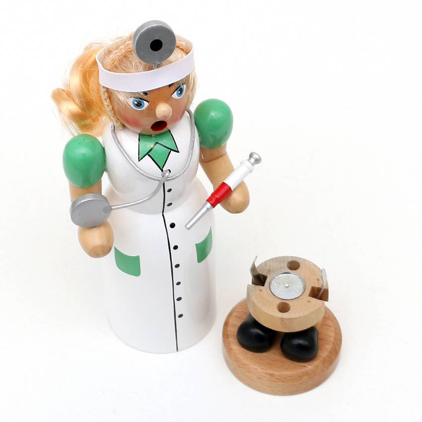 Räucherfigur Ärztin Holzkunst