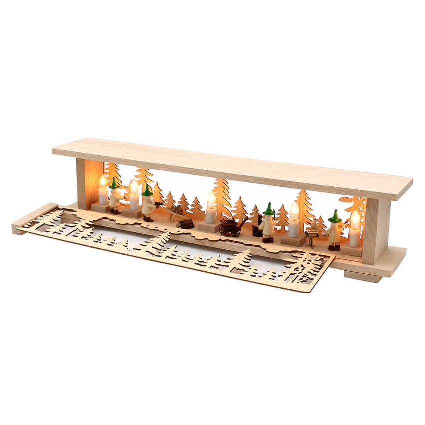 Holz Schwibbogenbank mit Waldwichtel