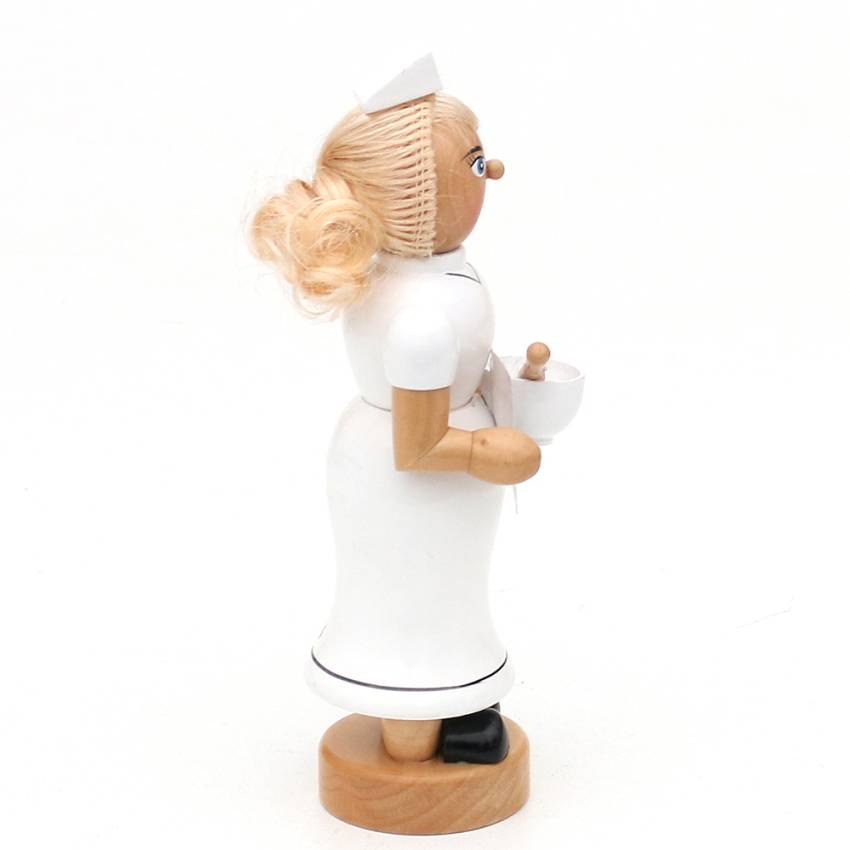 räucherfigur apothekerin mit mörser