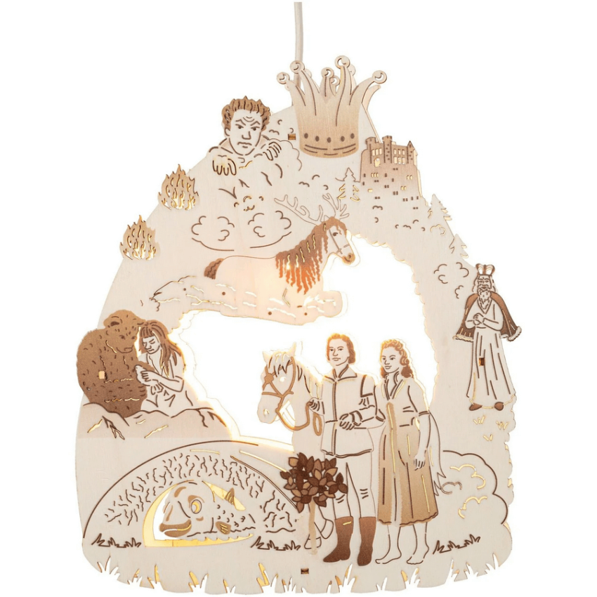 LED Fensterbild „Das singende, klingende Bäumchen“. Farbig, handgefertigt, mit Kabel & Schalter. Jetzt bestellen!