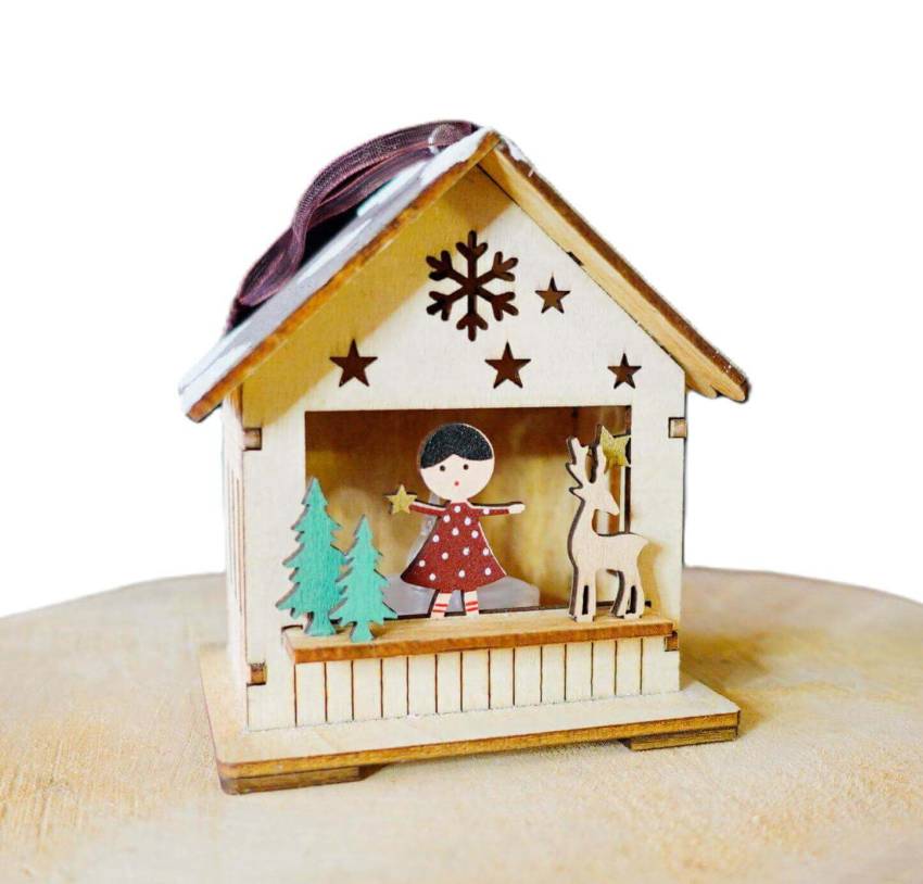 LED-Weihnachtshäuschen – leuchtende Mini-Laternen zum Stellen oder Hängen