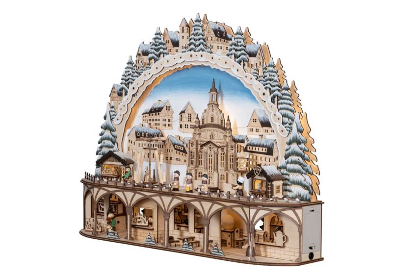 frauenkirche-schwibbogen-Lichterbogen-Dresden-mit-bewegter-Pyramide--beleuchtetem-sockel-led-innen-beleuchtet