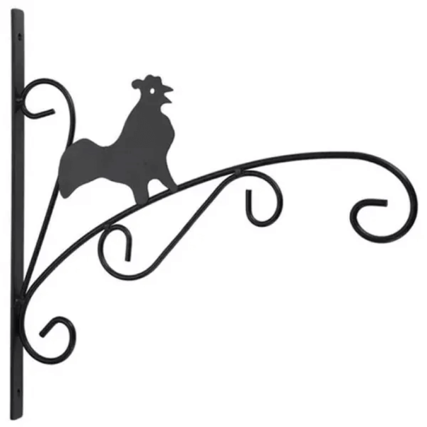 Pflanzhänger „Hahn & Eichhörnchen“ – Blumenampel Wandhalter aus Metall