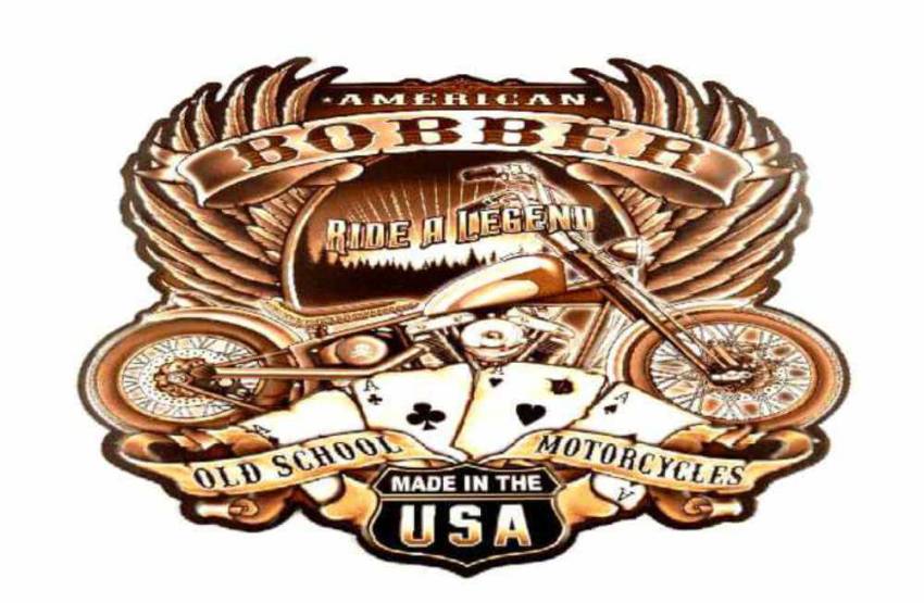 XL Bechschild mit Motorcycles Chopper Motiv