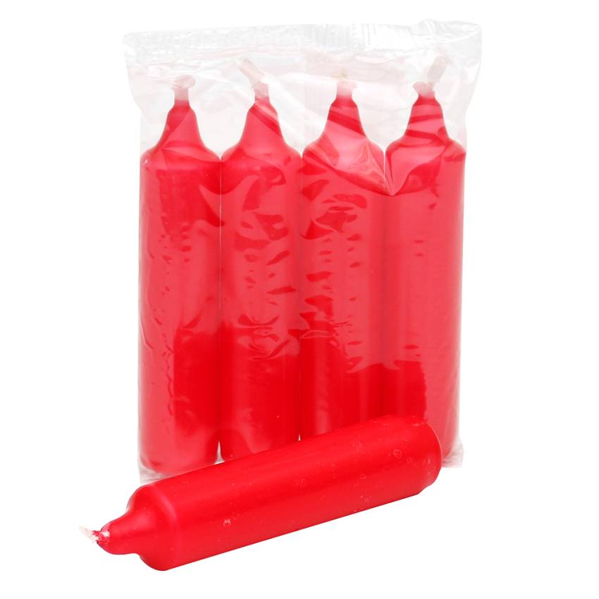 4 Stück Adventkerzen rot Premium