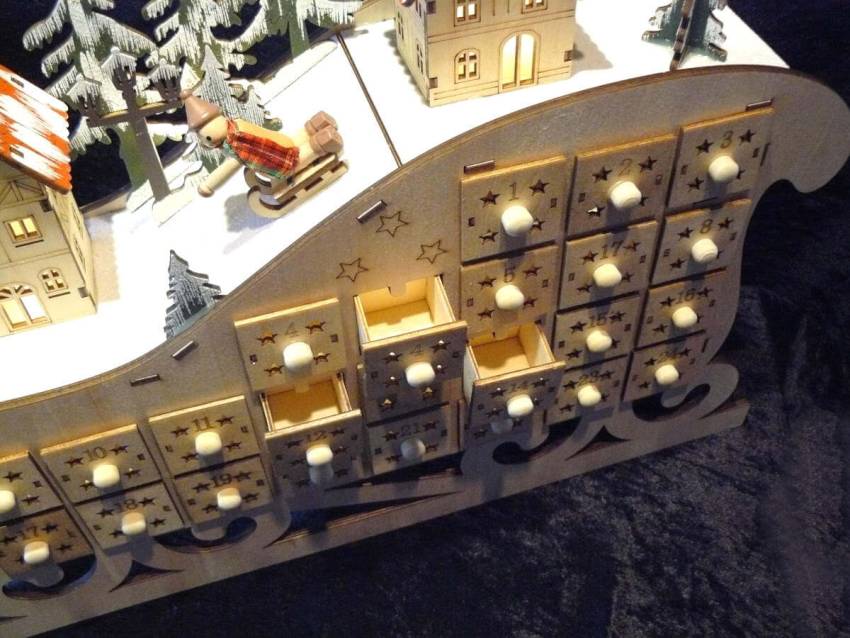 beleuchteter adventskalender zum selberbefüllen