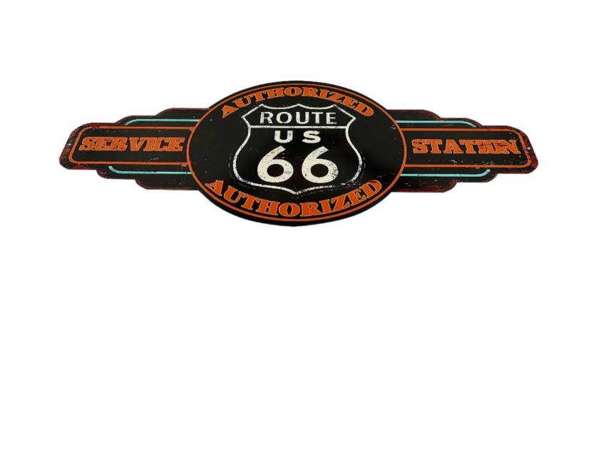 Wandschild, Blechschild Reklameschild historische Route 66