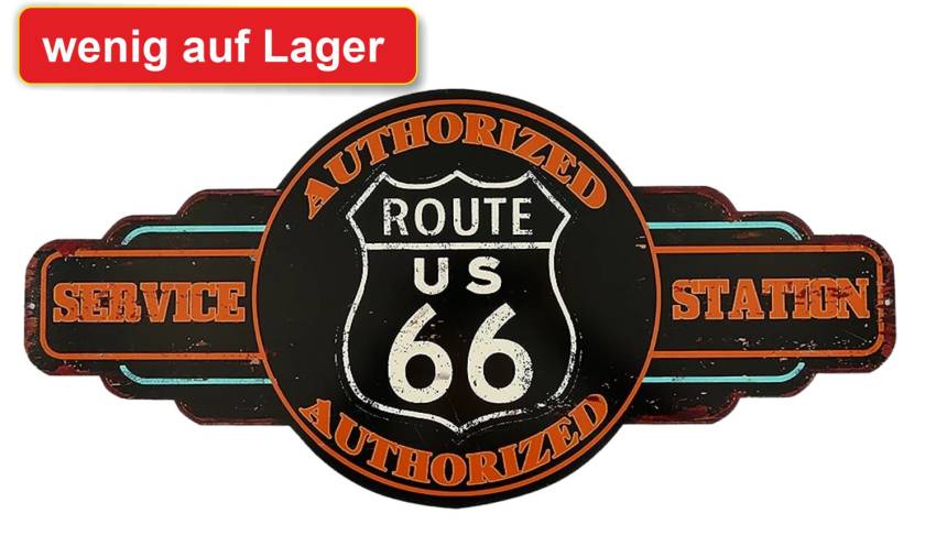 Wandschild Reklameschild historische Route 66