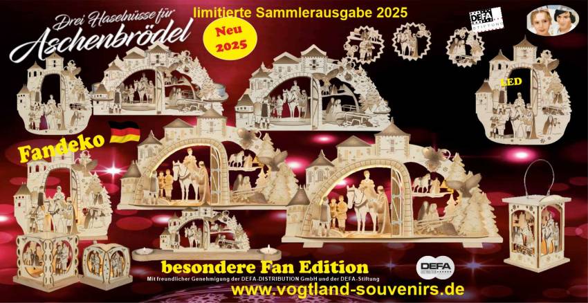 3 Haselnüsse für Aschenbrödel“ – Limitierte Fan-Edition aus dem Erzgebirge 2025