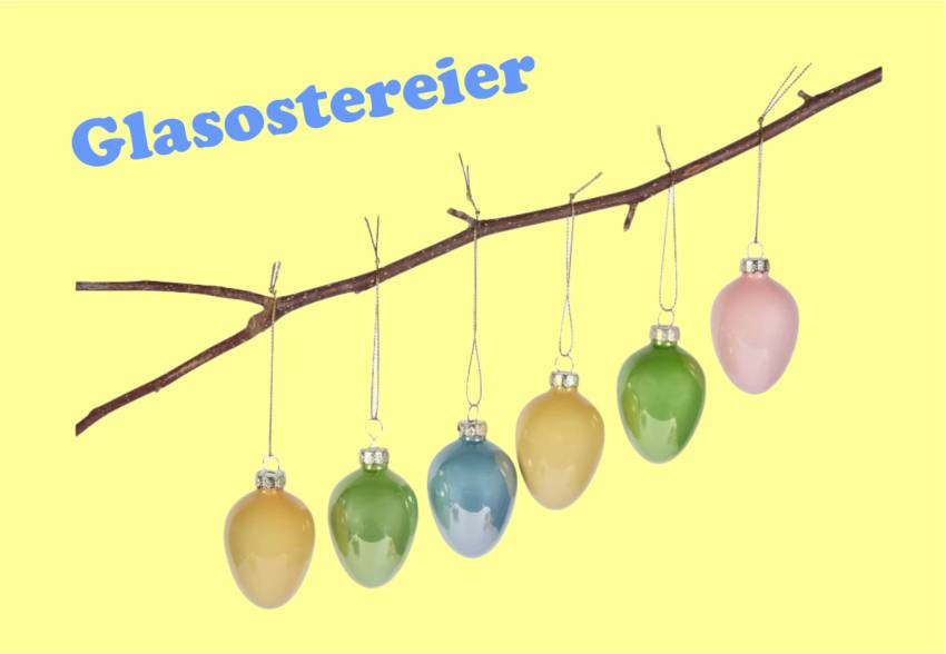 Osterdeko zum hängen ostereier glas behang