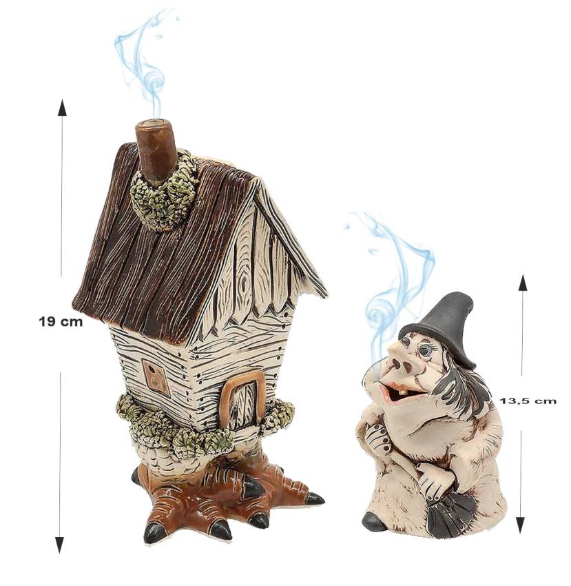 Das Hexenhaus auf Hühnerbeinen - Keramik mit der Hexe Babajaga