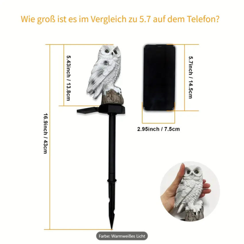 Solar-Adler-Lampe LED-Außenbeleuchtung Gartenleuchte