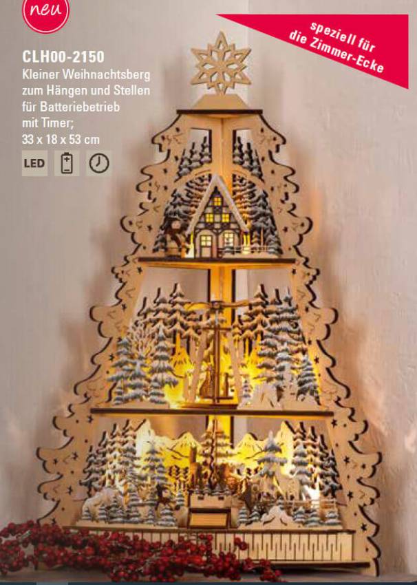 3d weihnachtsberg komode aufstellung