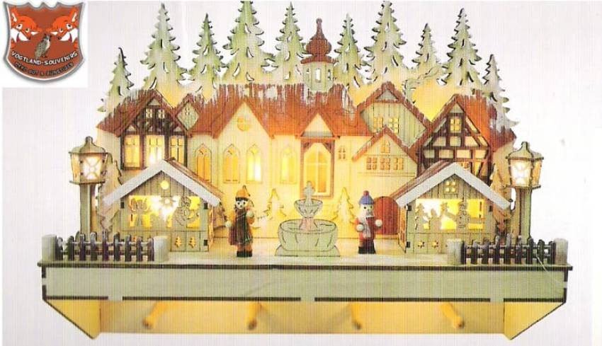 weihnachtsszene weihnachtsmarkt holzkunst weinerszene mit led beleuchtung flurgarderobe