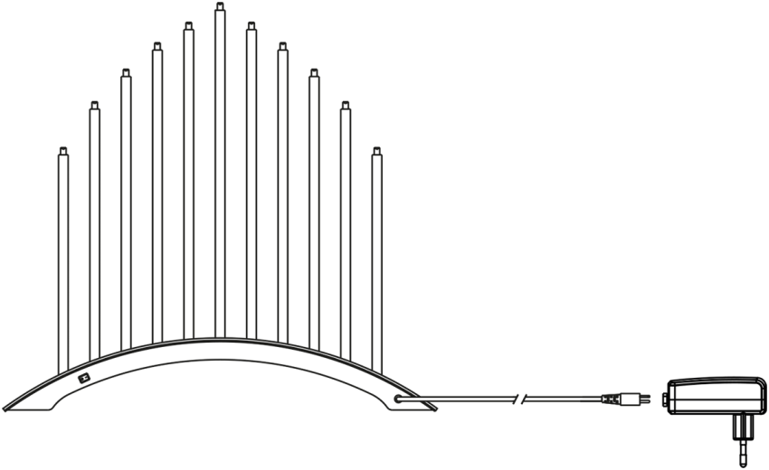 Leuchter mit Led Lichterbogen