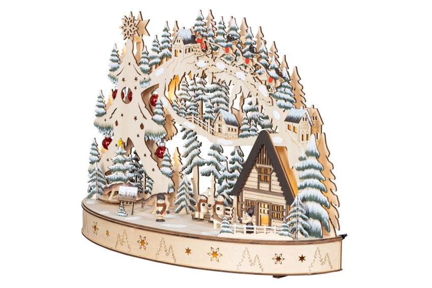 Lichterbogen weihnachtliche Fensterdeko  ein Weihnachtstraum drehender baum