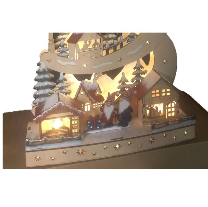 LED-Lichterspitze „Wichtel weihnacht“ – mit Timer