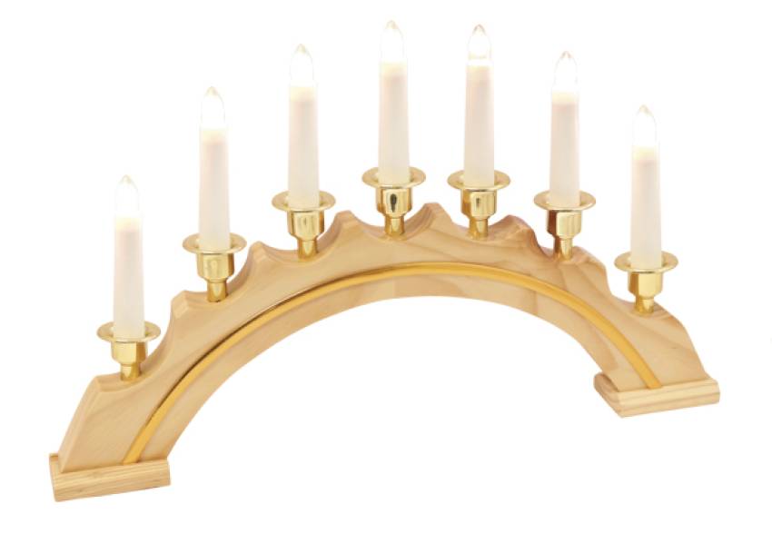 halbrunder lichterbogen im schwedendesign naturfarben