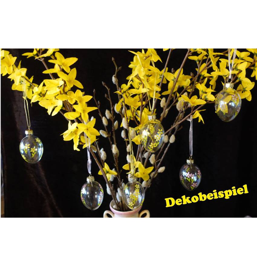 Osterbehang Glas Eier Osterdeko 6er Pack