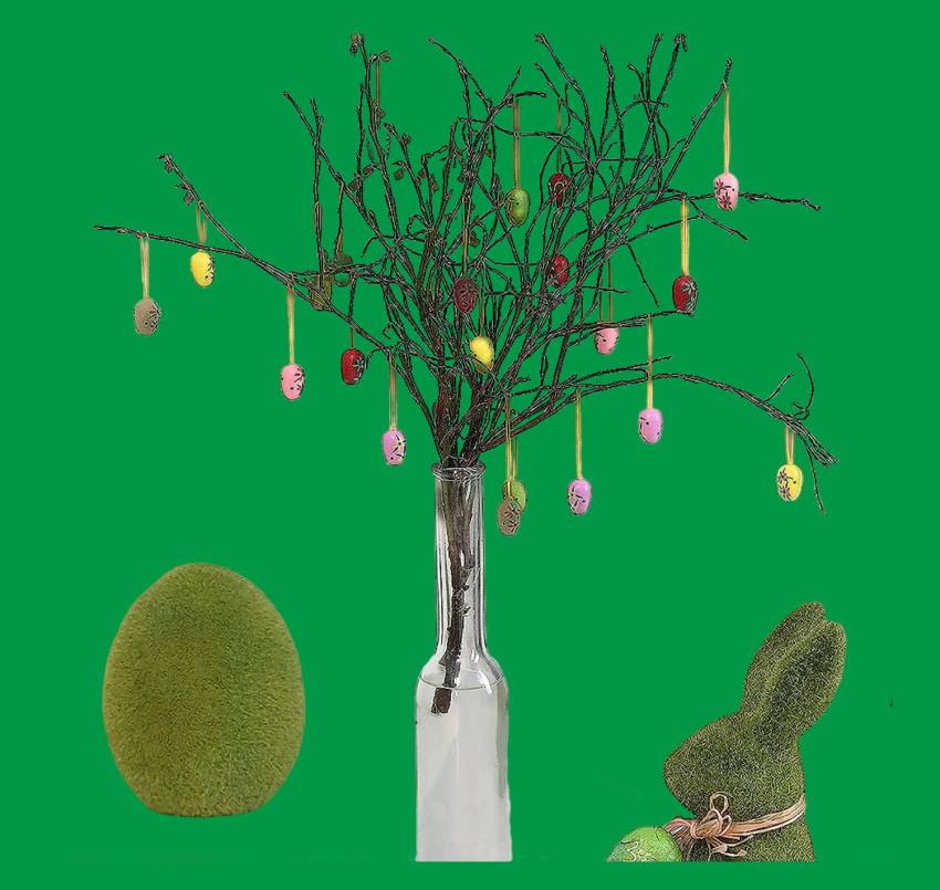 24x Ostereier zum Aufhängen - Osterdeko aus Holz in tollen Farben
