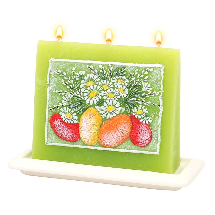 kerze ostern mit eiermotiv