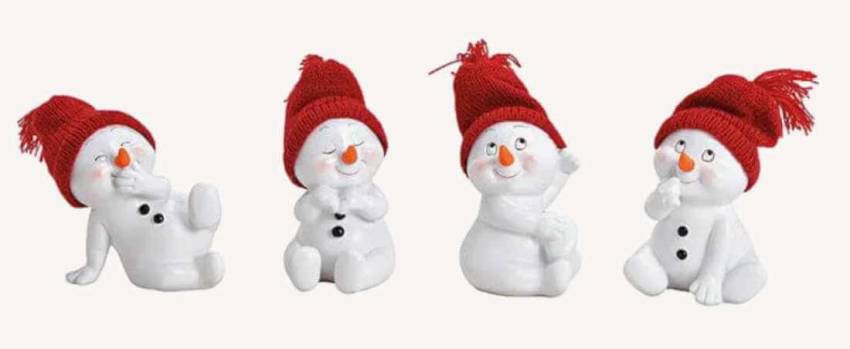 lustige Poly Schneekinder schneemann