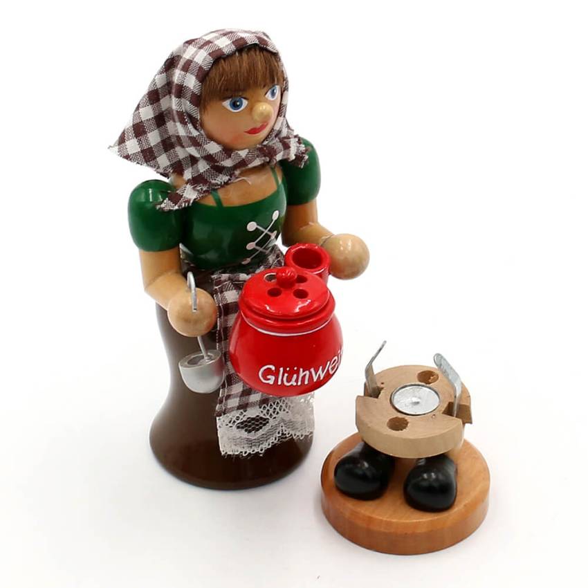 glühweinfrau raeucherfigur