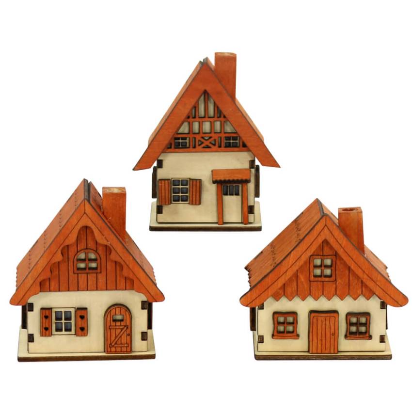 räucherhaus holz rotes dach