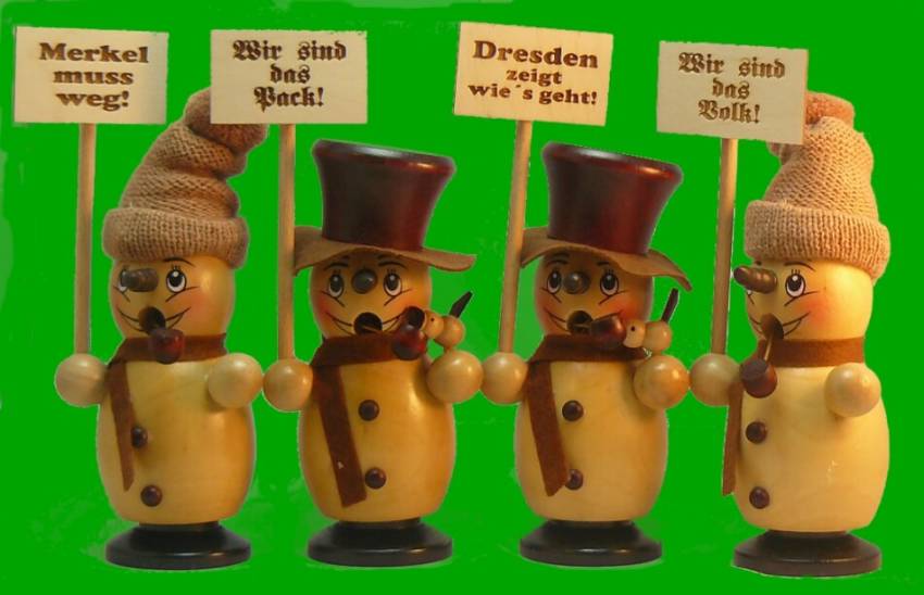 pegida demonstrant räuchermann