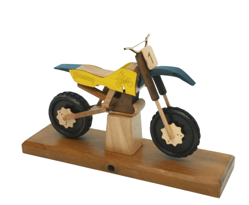 raeuchermotorrad-motocross gelb blau