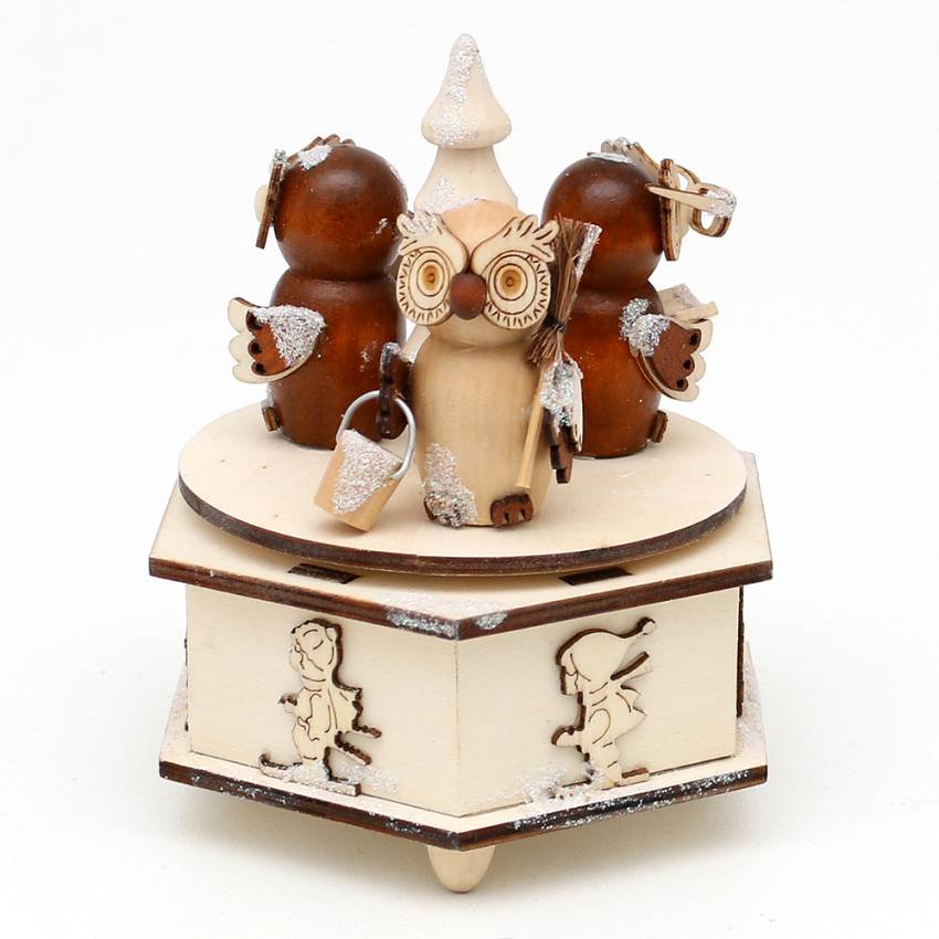 spieldose erzgebirge eulenfiguren