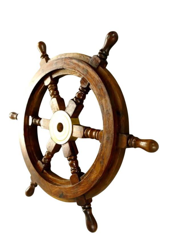 Steuerrad Holz – Maritime Wanddeko aus massivem Holz