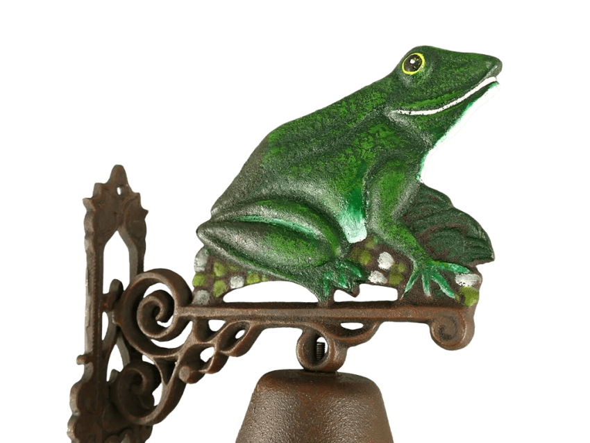 Haustürglocke Gussglocke Wandglocke Frosch farbig gross laut