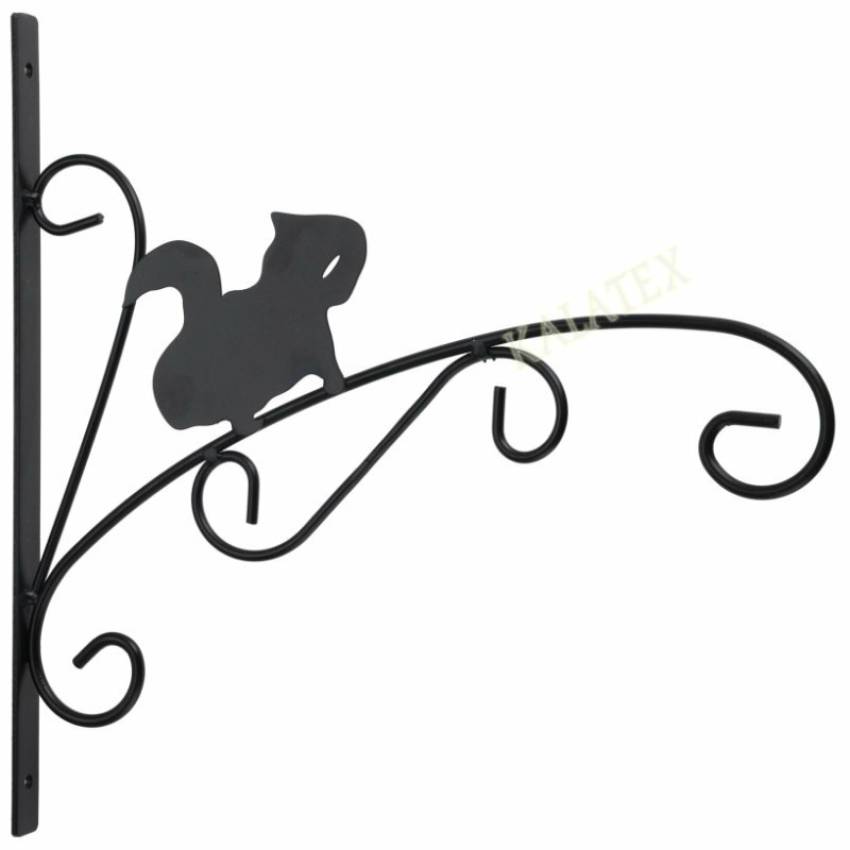 Pflanzhänger „Hahn & Eichhörnchen“ – Blumenampel Wandhalter aus Metall