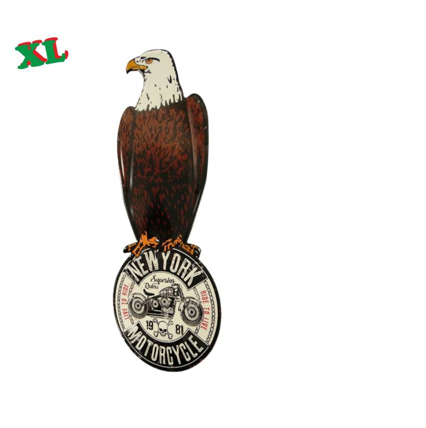Wanndschild Blechschild Adler Motorrad Biker Retro  hier harleys