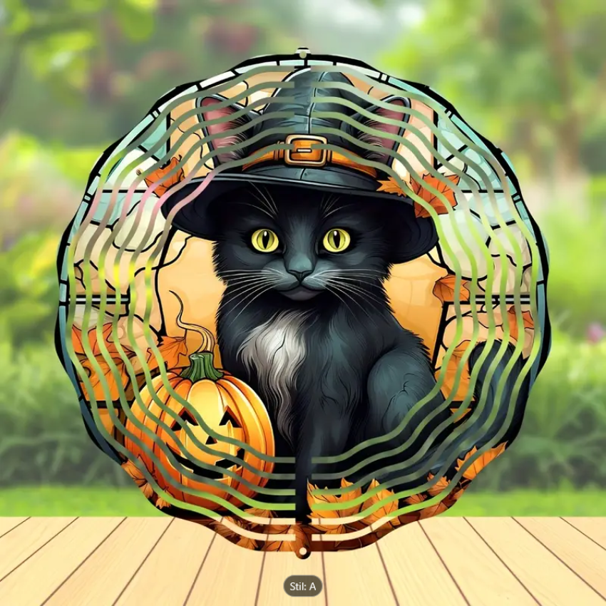 windspiel spinner katze