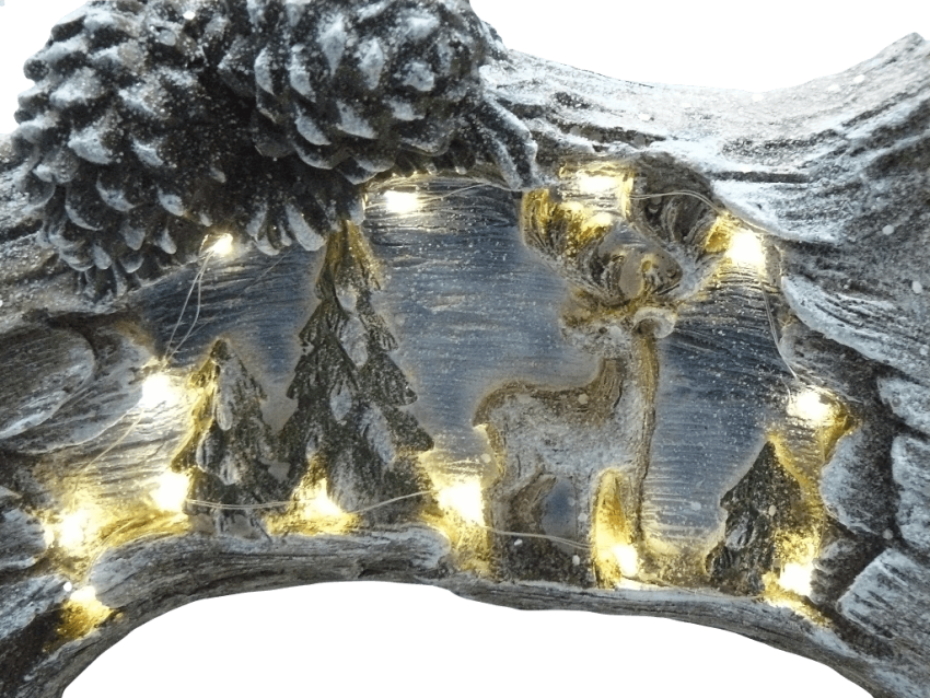 winterdeko led keramik deko