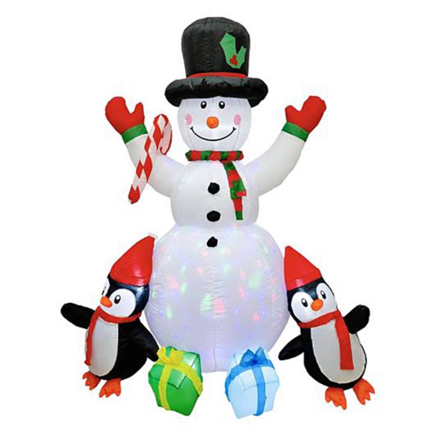 Aufblasbare Weihnachtsfiguren aus Kunststoff - LED beleuchtet