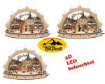 3D Holz Schwibbogen "Seiffener Weihnacht" mit Bewegung