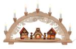 weihnachtsbäckerei lichterbogen mit bäckerfiguren