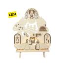 Dekoleuchte-Lichterspitze „DEFA – Frau Holle“ – warmweiße LED & Märchenmotiv-Led