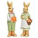 große Osterhasen Paar bunt Gartendeko Hasen hier Osterhasen