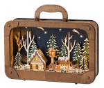 Koffer Led Raumdeko Weihnachten, Holz, farbig, groß