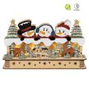 Lustige Schneefreunde" - LED-Lichterbogen fürs Kinderzimmer mit Batteriebetrieb und Timerfunktion, ideal für eine weihnachtliche Atmosphäre in kleinen Händen.