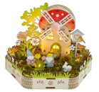 Osterdeko Holzdeko mit Bewegung und Licht led windmühle