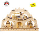 3D-Lichterbogen Winterdorf mit Figuren, Fachwerkhäusern und Bewegung LED-Beleuchtung“ mit timer