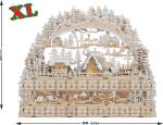Adventskalender selbst befüllbar mit Schwibbogen 3D hochwertige Handarbeit - XL-Lichterbogen mit Adventskalender, energiesparende LED-Beleuchtung hier günstig weihnachtskalender