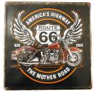 Wandschild Blechschild Historic Route 66 Retro harley